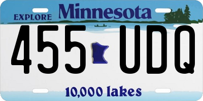 MN license plate 455UDQ