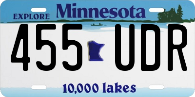 MN license plate 455UDR