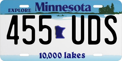 MN license plate 455UDS