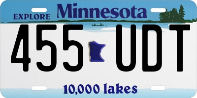 MN license plate 455UDT