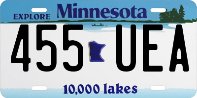 MN license plate 455UEA