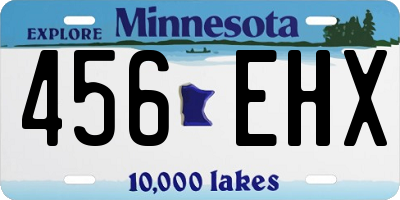 MN license plate 456EHX