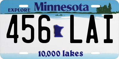 MN license plate 456LAI