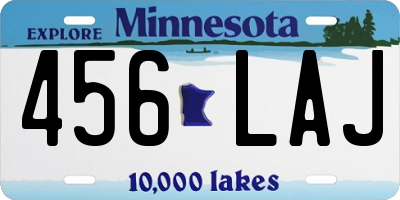 MN license plate 456LAJ