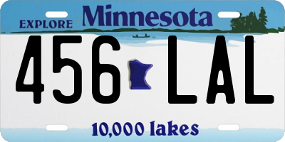 MN license plate 456LAL