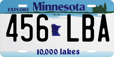 MN license plate 456LBA