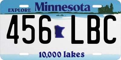 MN license plate 456LBC