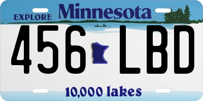 MN license plate 456LBD