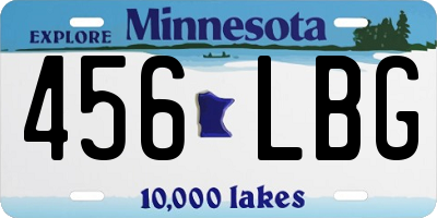 MN license plate 456LBG
