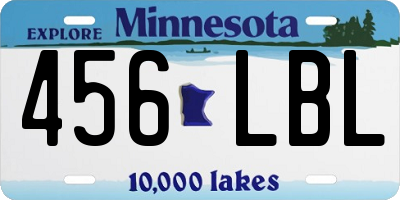 MN license plate 456LBL