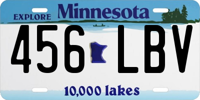 MN license plate 456LBV
