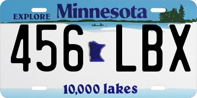 MN license plate 456LBX