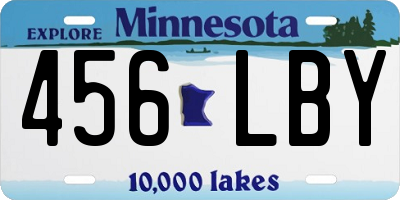 MN license plate 456LBY
