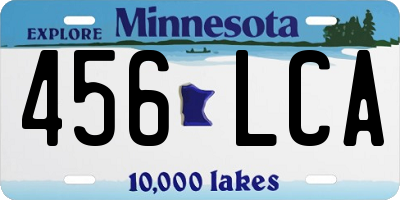 MN license plate 456LCA
