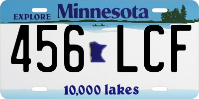 MN license plate 456LCF