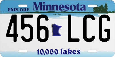 MN license plate 456LCG