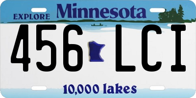 MN license plate 456LCI