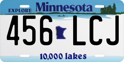 MN license plate 456LCJ