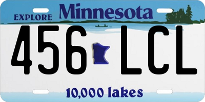 MN license plate 456LCL