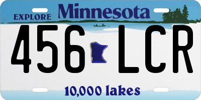 MN license plate 456LCR