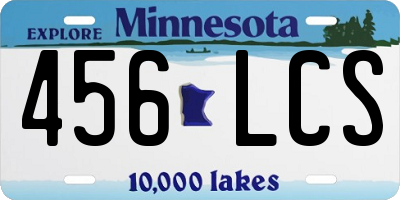 MN license plate 456LCS