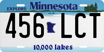 MN license plate 456LCT