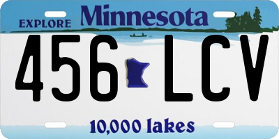 MN license plate 456LCV