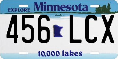 MN license plate 456LCX