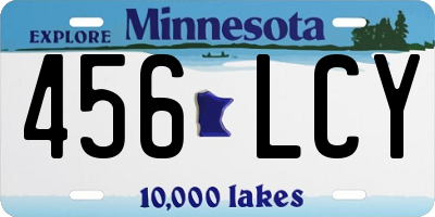 MN license plate 456LCY