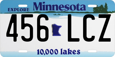 MN license plate 456LCZ