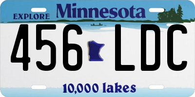 MN license plate 456LDC