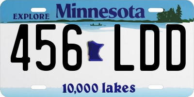 MN license plate 456LDD