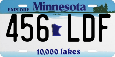 MN license plate 456LDF