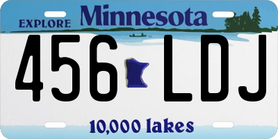MN license plate 456LDJ