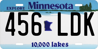 MN license plate 456LDK