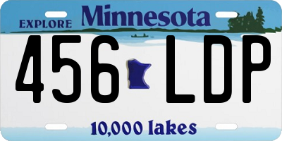 MN license plate 456LDP