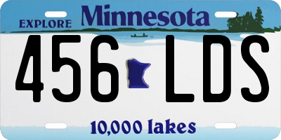 MN license plate 456LDS