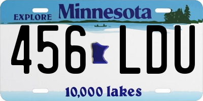 MN license plate 456LDU