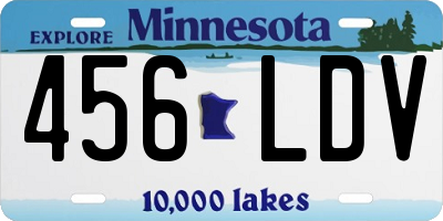 MN license plate 456LDV