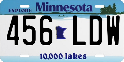 MN license plate 456LDW