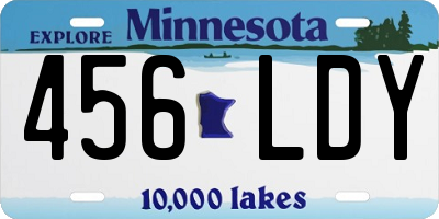 MN license plate 456LDY