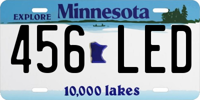 MN license plate 456LED