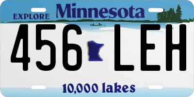 MN license plate 456LEH