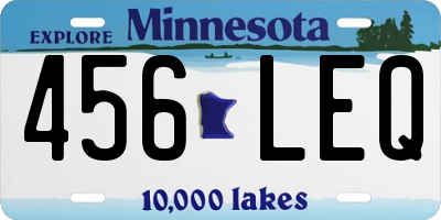 MN license plate 456LEQ