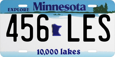 MN license plate 456LES