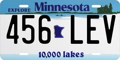 MN license plate 456LEV