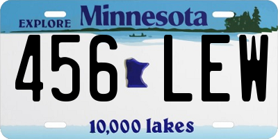 MN license plate 456LEW