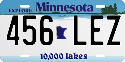 MN license plate 456LEZ