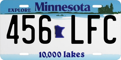 MN license plate 456LFC