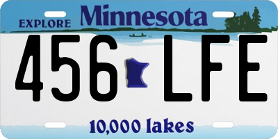MN license plate 456LFE